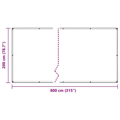 Växtskydd med öljetter 2x8 m PVC