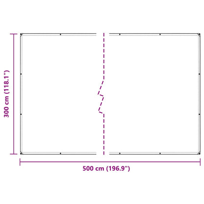 Växtskydd med öljetter 3x5 m PVC