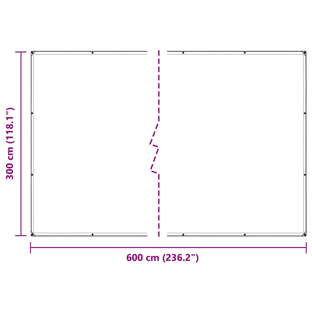 Växtskydd med öljetter 3x6 m PVC