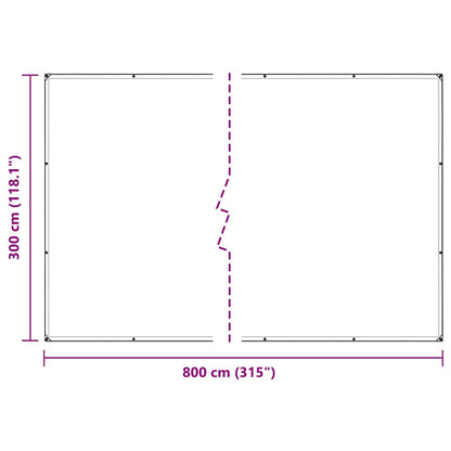 Växtskydd med öljetter 3x8 m PVC