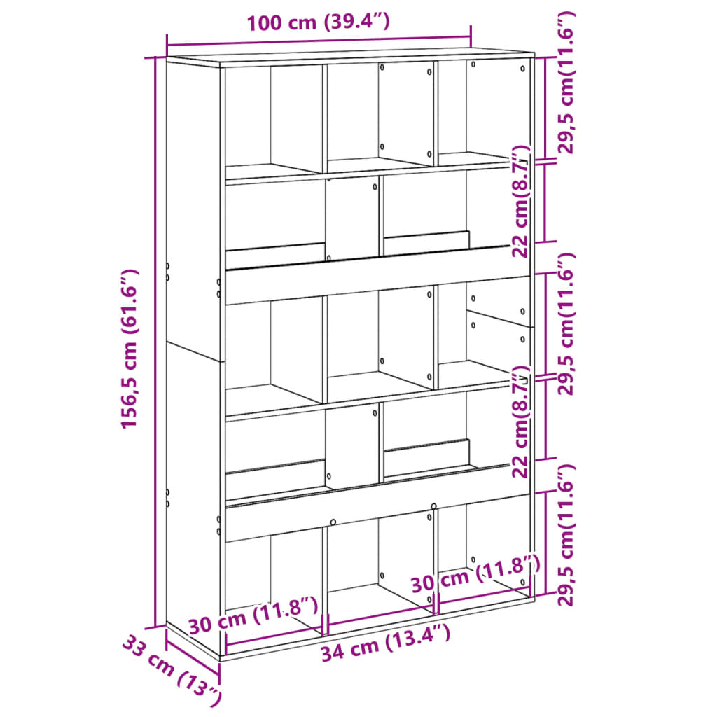 Rumsavdelare vit 100x33x156,5 cm konstruerat trä