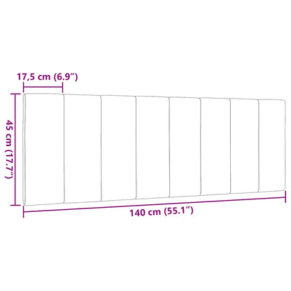 Dyna till huvudgavel ljusgrå 140 cm tyg