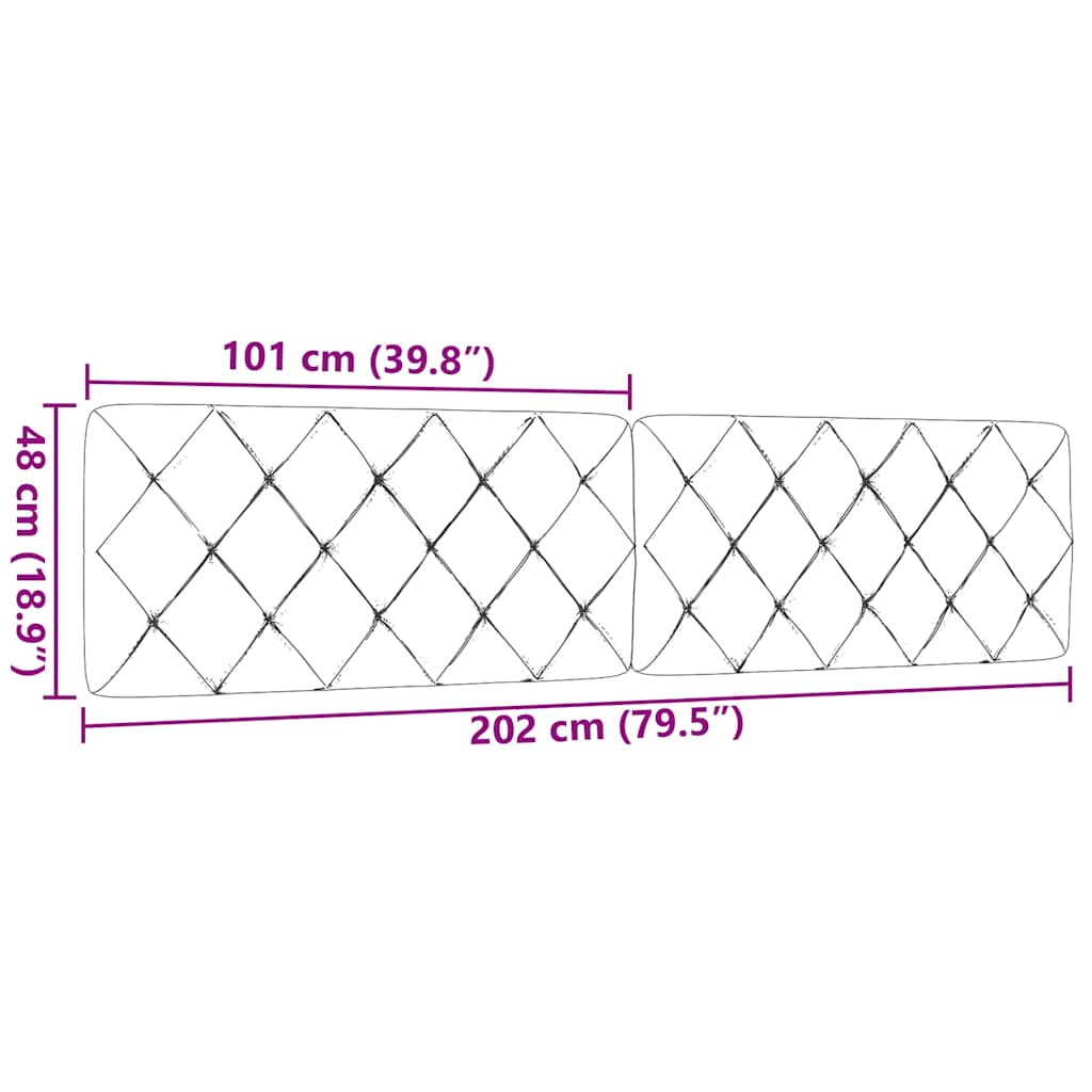 Dyna till huvudgavel svart 200 cm tyg