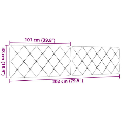 Dyna till huvudgavel svart 200 cm tyg