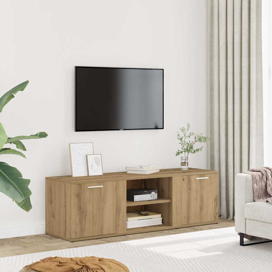Tv-bänk ek 120x34x37 cm konstruerat trä