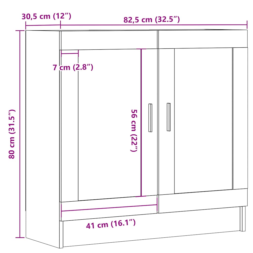 Bokhylla åldrat trä 82,5x30,5x80 cm konstruerat trä