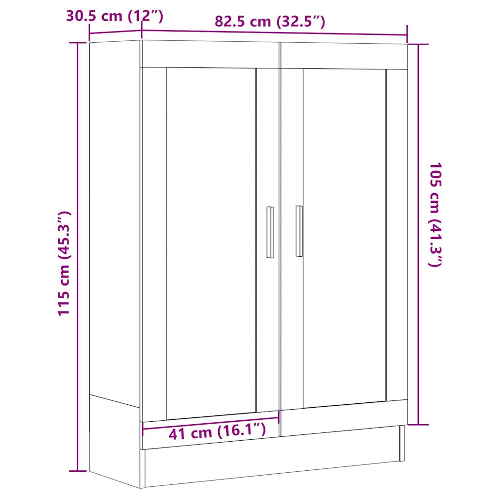 Bokhylla artisan ek 82,5x30,5x115 cm konstruerat trä