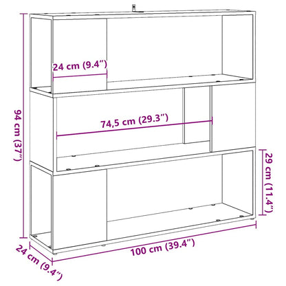 Bokhylla/rumsavdelare artisan ek 100x24x94 cm