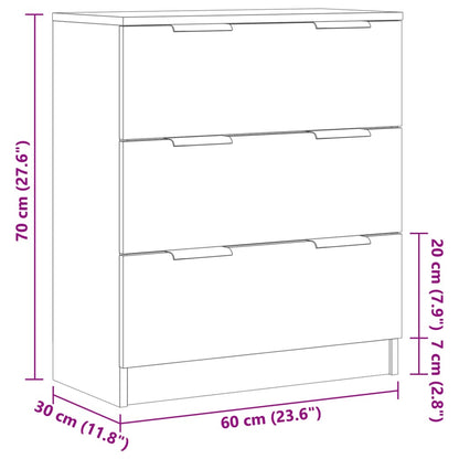 Skänk ek 60x30x70 cm konstruerat trä