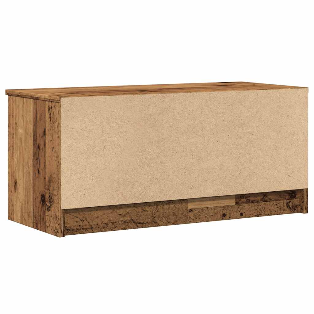 Tv-bänk 2 st gammalt trä 80x35x36,5 cm konstruerat trä