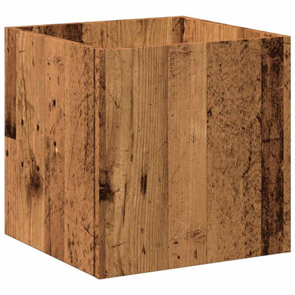 Planteringslåda gammalt trä 40x40x40 cm konstruerat trä