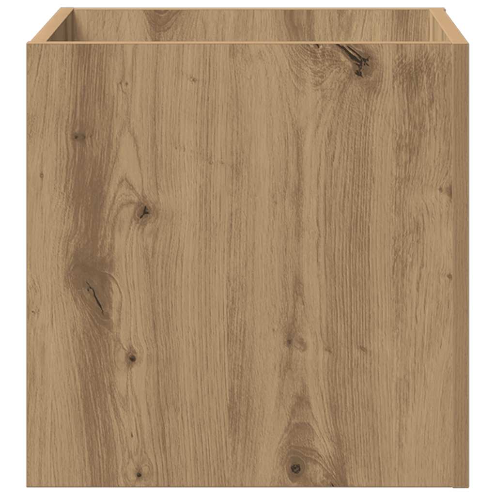 Planteringslåda hantverksmässig ek 40x40x40 cm konstruerat trä