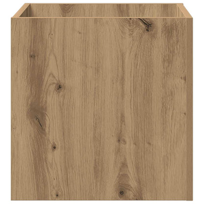 Planteringslåda hantverksmässig ek 40x40x40 cm konstruerat trä