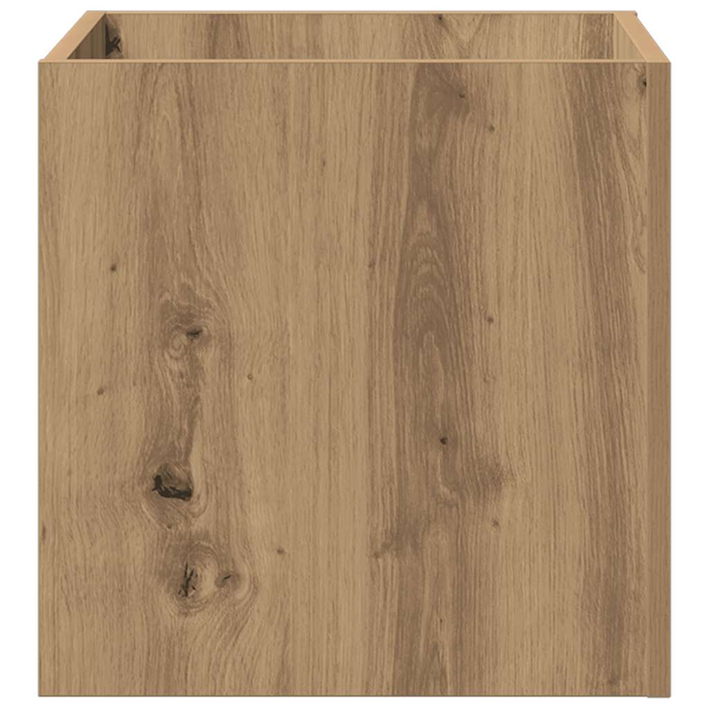 Planteringslåda hantverksmässig ek 40x40x40 cm konstruerat trä