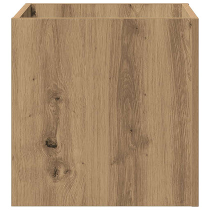 Planteringslåda hantverksmässig ek 40x40x40 cm konstruerat trä