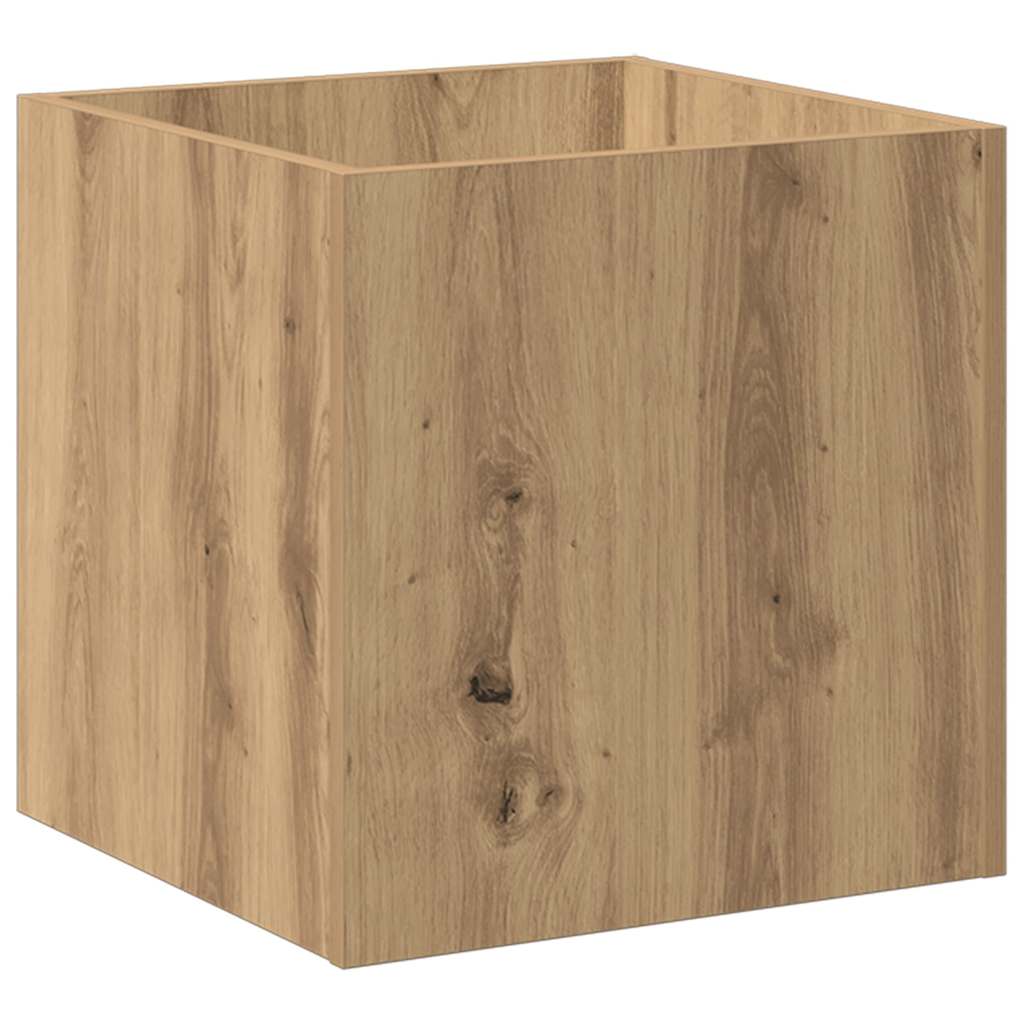 Planteringslåda hantverksmässig ek 40x40x40 cm konstruerat trä