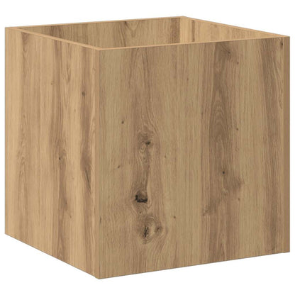 Planteringslåda hantverksmässig ek 40x40x40 cm konstruerat trä