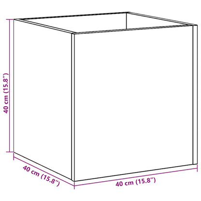Planteringslåda hantverksmässig ek 40x40x40 cm konstruerat trä