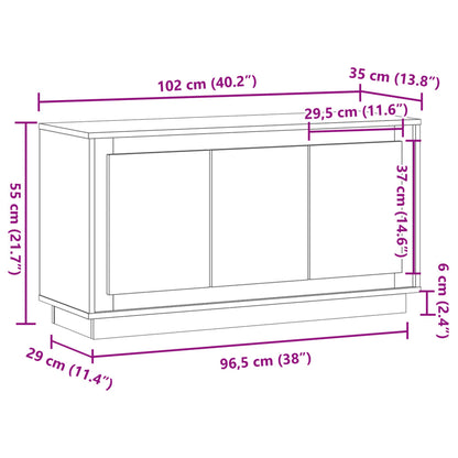 Skänk artisan ek 102x35x55 cm konstruerat trä