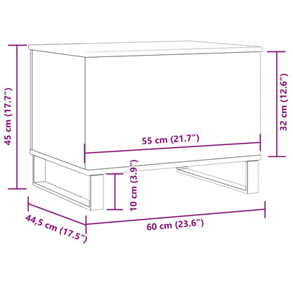 Soffbord artisan ek 60x44,5x45 cm konstruerat trä