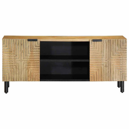 TV-bänk brun 105x33x46 cm massivt trä mango