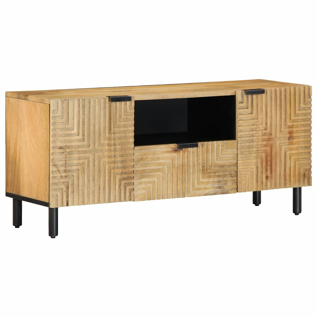 TV-bänk brun 105x33x46 cm massivt trä mango