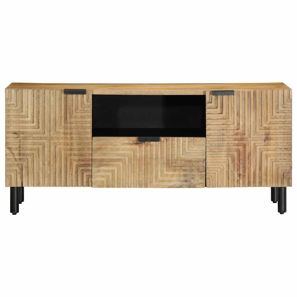 TV-bänk brun 105x33x46 cm massivt trä mango