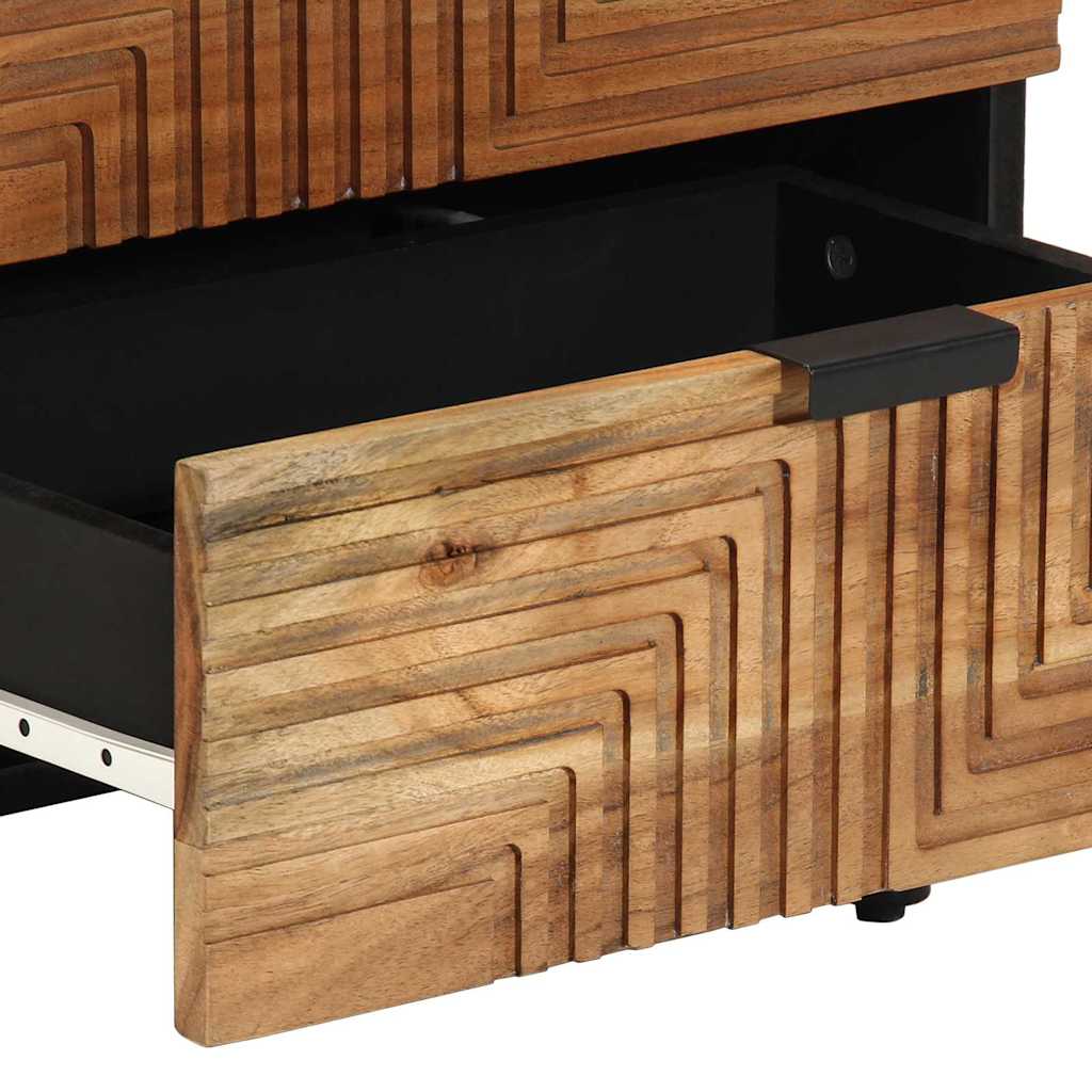 Nattduksbord med låda Brun 50 x 33 x 62 cm Massivt akaciaträ