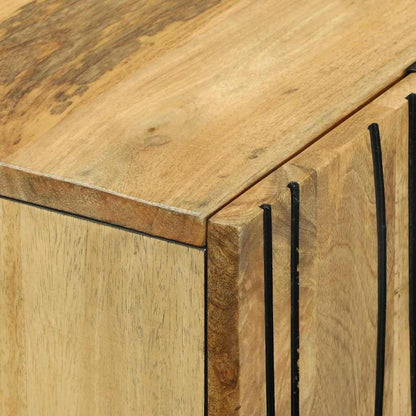 Highboard med låda Brun 60 x 33 x 100 cm massivt mangoträ