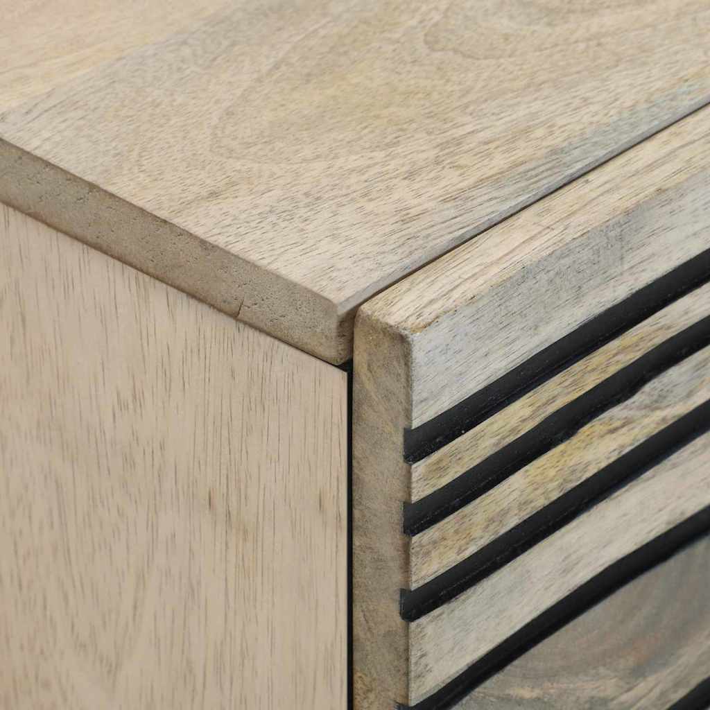 Nattduksbord med låda 2 pcs Vit och svart 40 x 33 x 46 cm