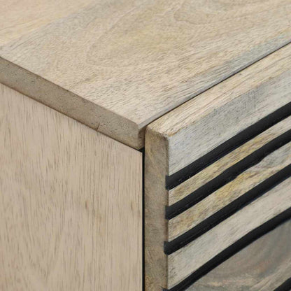 Nattduksbord med låda 2 pcs Vit och svart 40 x 33 x 46 cm