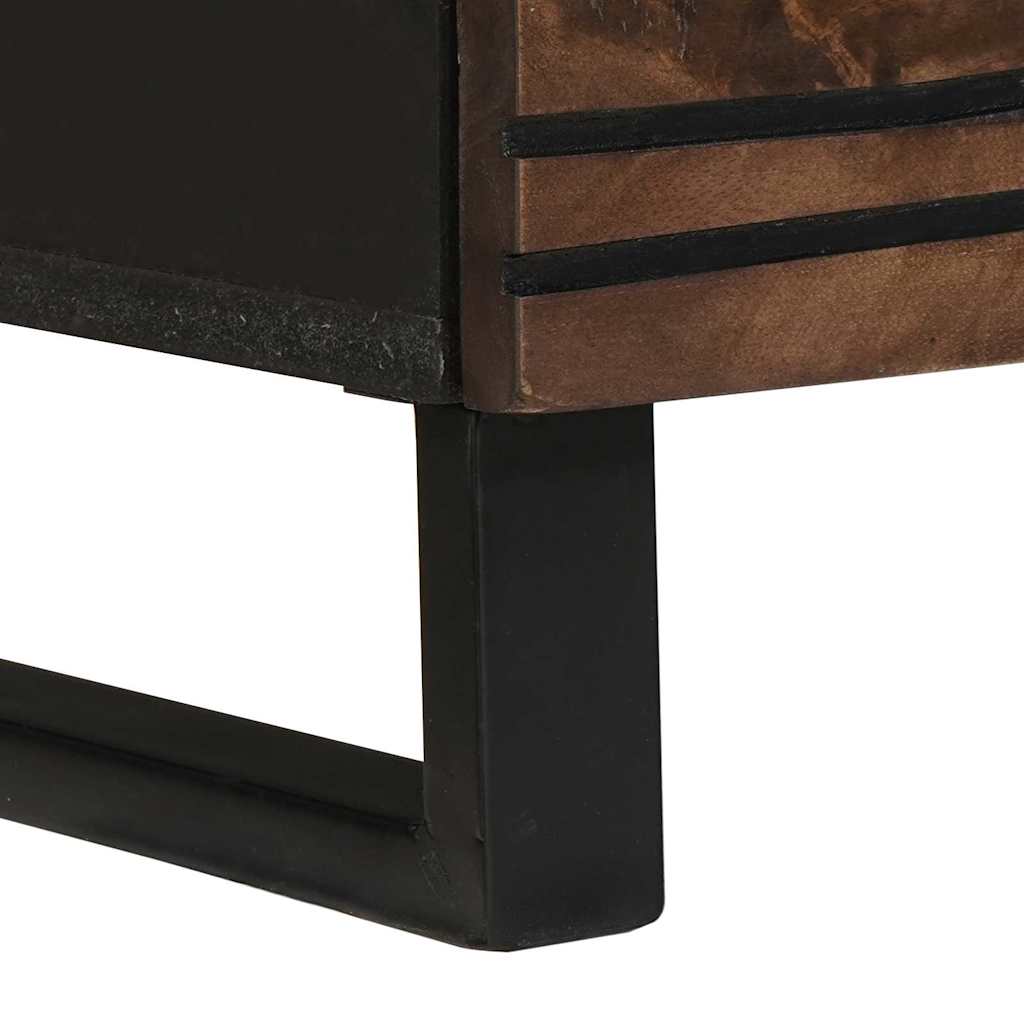 Highboard med låda Brun 60 x 33 x 100 cm massivt mangoträ