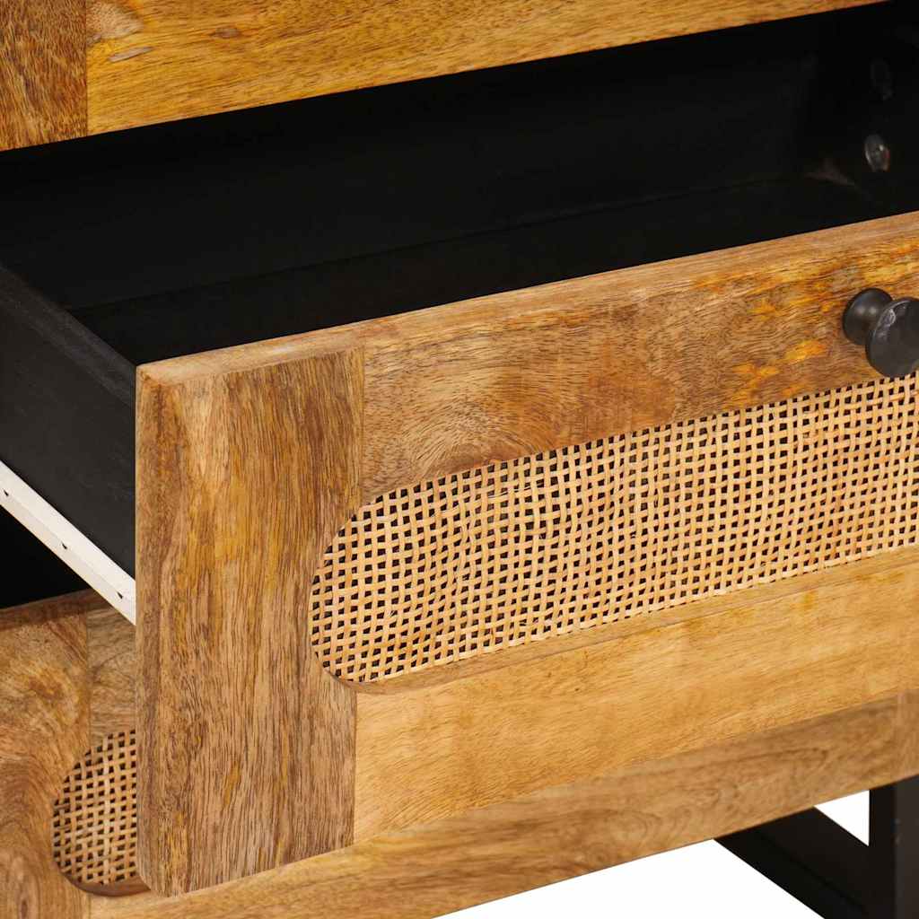 Nattduksbord Naturfärg 50 x 33 x 62 cm Massivt mangoträ