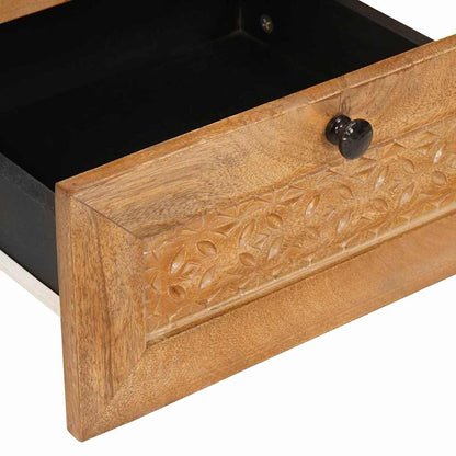 Nattduksbord 2 pcs Ljusbrun 40 x 33 x 46 cm Massivt akaciaträ