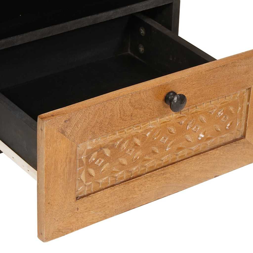 Nattduksbord 2 pcs Ljusbrun 40 x 33 x 46 cm Massivt akaciaträ