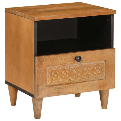 Nattduksbord 2 pcs Ljusbrun 40 x 33 x 46 cm Massivt akaciaträ