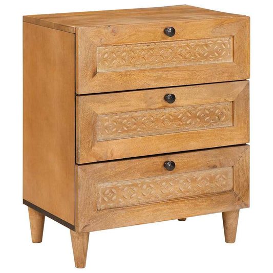 Nattduksbord Ljusbrun 50 x 33 x 62 cm Massivt akaciaträ