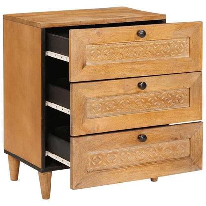 Nattduksbord Ljusbrun 50 x 33 x 62 cm Massivt akaciaträ