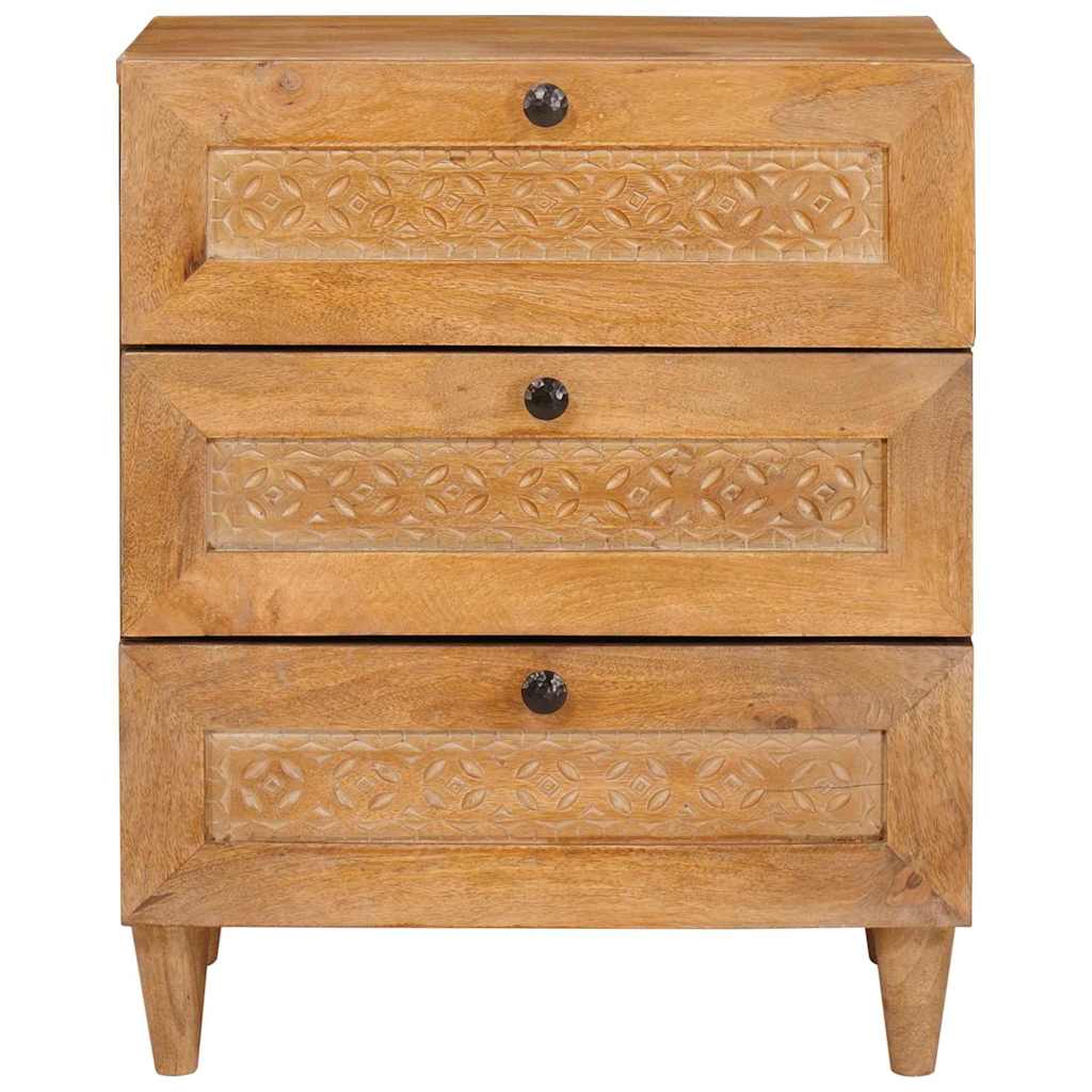 Nattduksbord Ljusbrun 50 x 33 x 62 cm Massivt akaciaträ