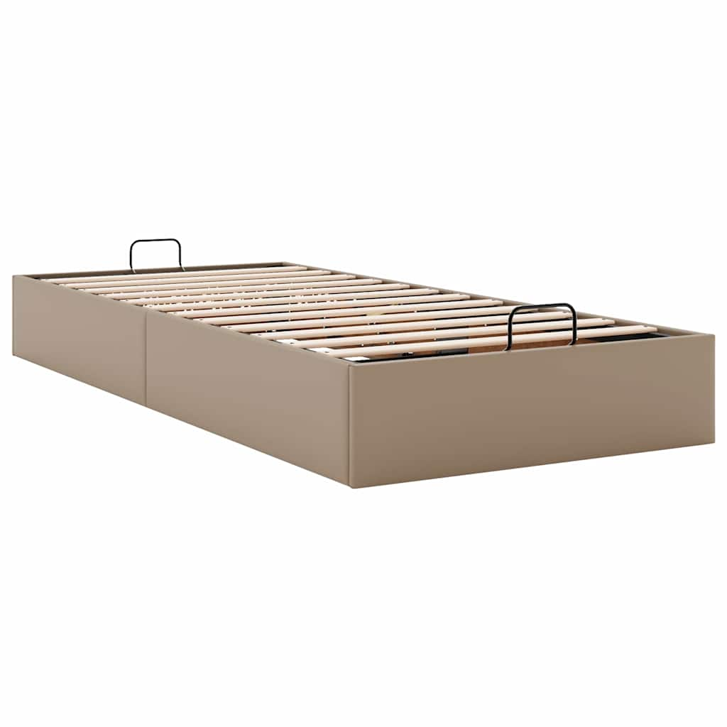 Ottoman sängram utan madrass cappuccino 90x200 cm konstläder