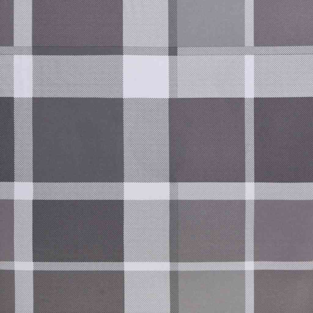 Hopfällbar solstol grå rutig 175x54x8,5 cm oxfordtyg