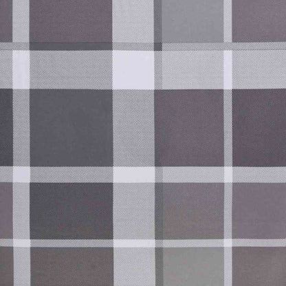 Hopfällbar solstol grå rutig 175x54x8,5 cm oxfordtyg