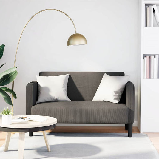 Loveseat soffa ljusgrå 109 cm manchestertyg