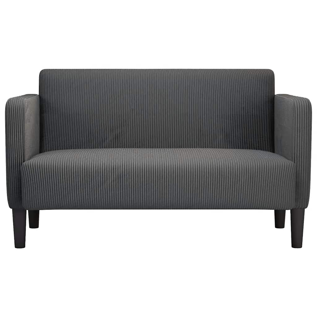 Loveseat soffa mörkgrå 109 cm manchestertyg