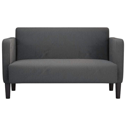 Loveseat soffa mörkgrå 109 cm manchestertyg