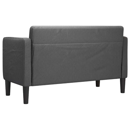 Loveseat soffa mörkgrå 109 cm manchestertyg