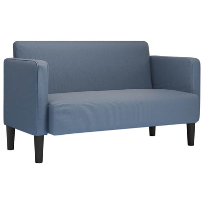 Loveseat soffa blå 109 cm manchestertyg