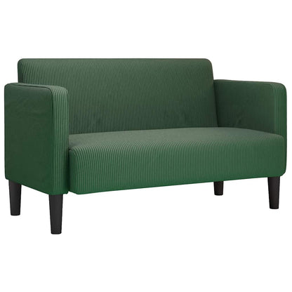 Loveseat soffa djungelgrön 109 cm manchestertyg