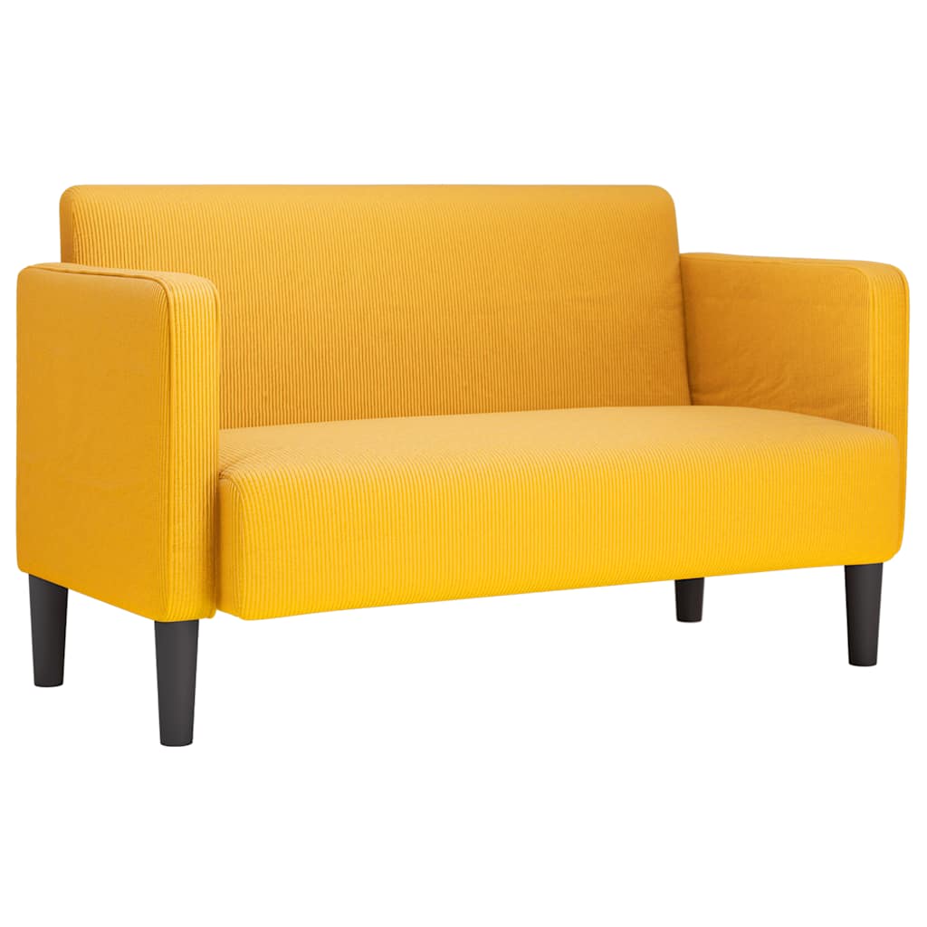 Loveseat soffa ljusgul 109 cm manchestertyg