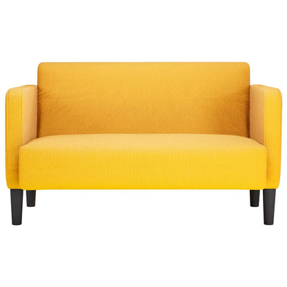 Loveseat soffa ljusgul 109 cm manchestertyg